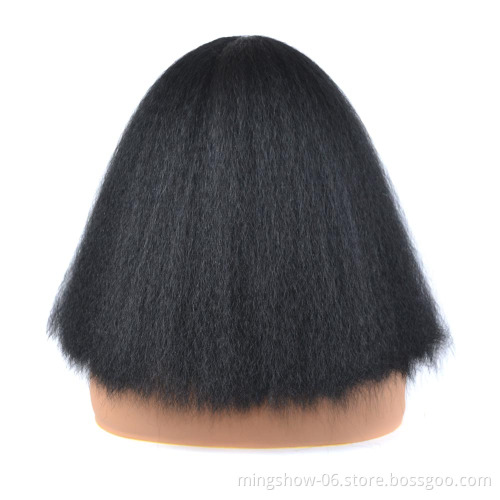 Synthetic bob short yaki straight wigs for black women